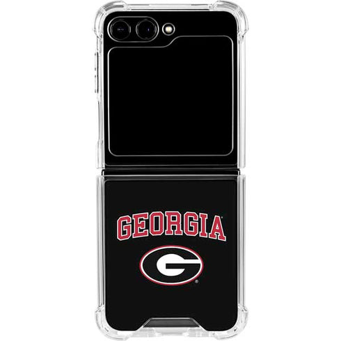 University of Georgia Collegiate Text Galaxy Z Flip6 Clear Case